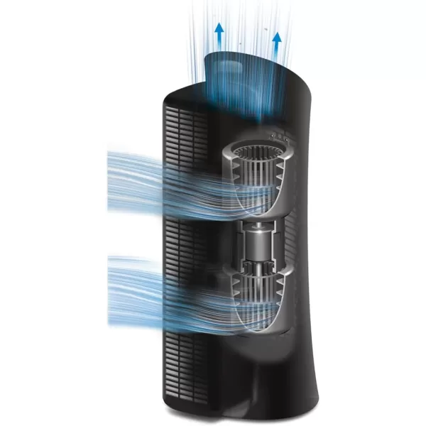 Honeywell HEPA Air Purifier, Airborne Allergen Reducer for Small Rooms , Black - Wildfire/Smoke, Pollen, Pet Dander, and Dust Air Purifier, HPA020