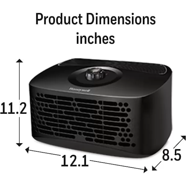 Honeywell HEPA Air Purifier, Airborne Allergen Reducer for Small Rooms , Black - Wildfire/Smoke, Pollen, Pet Dander, and Dust Air Purifier, HPA020