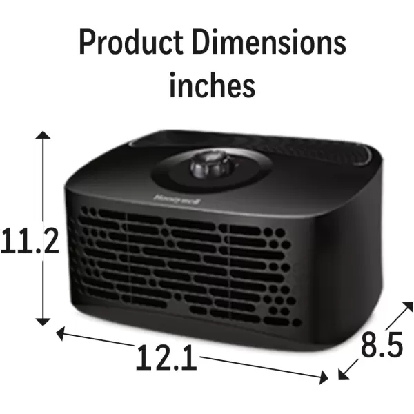 Honeywell HEPA Air Purifier, Airborne Allergen Reducer for Small Rooms , Black - Wildfire/Smoke, Pollen, Pet Dander, and Dust Air Purifier, HPA020