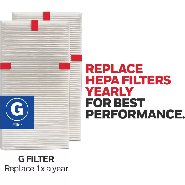 Honeywell HEPA Air Purifier Filter G, 1-Pack – for HPA030/HPA080 &amp; HPA180 Series – Airborne Allergen Air Filter Targets Wildfire/Smoke, Pollen, Pet Dander, and Dust