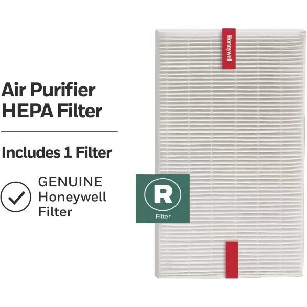 Honeywell HEPA Air Purifier Filter R, 1-Pack for HPA 100/200/300 and 5000 Series - Airborne Allergen Air Filter Targets Wildfire/Smoke, Pollen, Pet Dander, and Dust