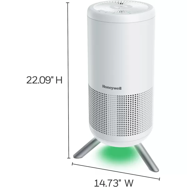 Honeywell HEPA Air Purifier Tower, Medium Rooms, Bedrooms, Home , White – Features Intelligent Auto Mode and UltraQuiet Technology - Reduces Airborne Allergens, Smoke, Pollen, HPA830W