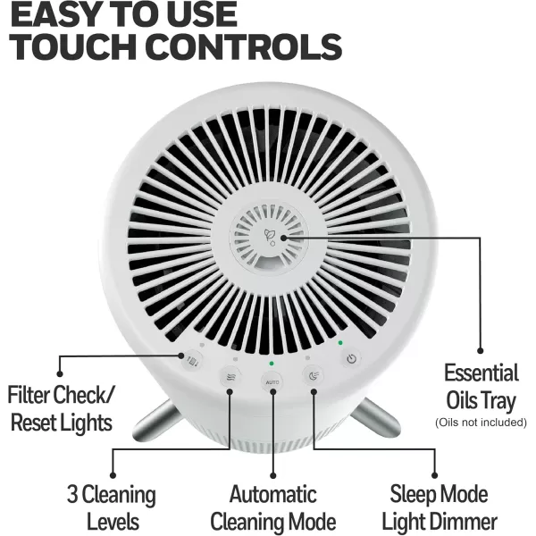 Honeywell HEPA Air Purifier Tower, Medium Rooms, Bedrooms, Home , White – Features Intelligent Auto Mode and UltraQuiet Technology - Reduces Airborne Allergens, Smoke, Pollen, HPA830W