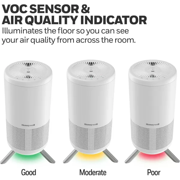 Honeywell HEPA Air Purifier Tower, Medium Rooms, Bedrooms, Home , White – Features Intelligent Auto Mode and UltraQuiet Technology - Reduces Airborne Allergens, Smoke, Pollen, HPA830W