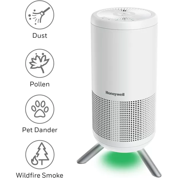 Honeywell HEPA Air Purifier Tower, Medium Rooms, Bedrooms, Home , White – Features Intelligent Auto Mode and UltraQuiet Technology - Reduces Airborne Allergens, Smoke, Pollen, HPA830W