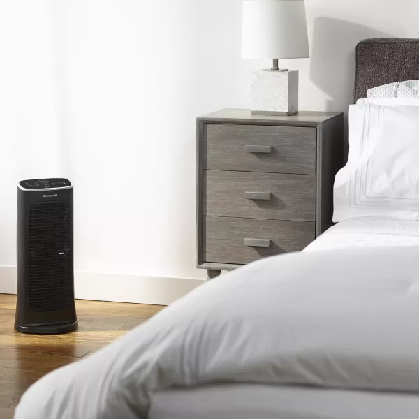 Honeywell HFD280 Compact Air Genius 4 Air Purifier with Permanent Washable Filter, Medium Rooms , Black