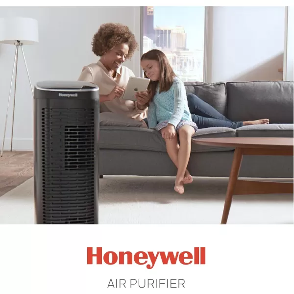 Honeywell HFD360 Air Genius 6 Air Purifier with Bluetooth, Permanent, Washable Filter, Large Rooms , Black