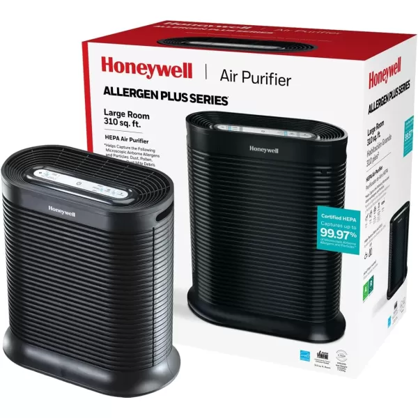 Honeywell HPA104 HEPA Air Purifier for Medium Rooms - Microscopic Airborne Allergen+ Reducer, Cleans Up To 750 Sq Ft in 1 Hour - Wildfire/Smoke, Pollen, Pet Dander, and Dust Air Purifier – White