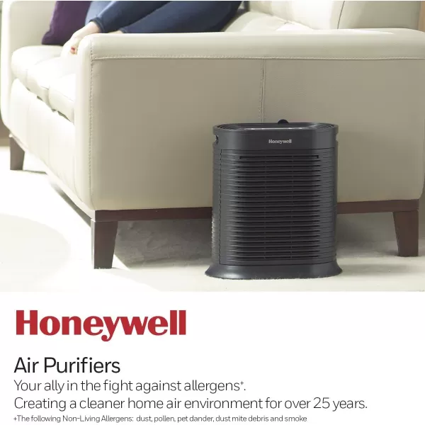 Honeywell HPA104 HEPA Air Purifier for Medium Rooms - Microscopic Airborne Allergen+ Reducer, Cleans Up To 750 Sq Ft in 1 Hour - Wildfire/Smoke, Pollen, Pet Dander, and Dust Air Purifier – White