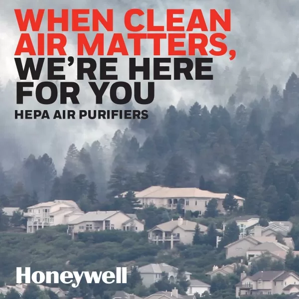 Honeywell HPA104 HEPA Air Purifier for Medium Rooms - Microscopic Airborne Allergen+ Reducer, Cleans Up To 750 Sq Ft in 1 Hour - Wildfire/Smoke, Pollen, Pet Dander, and Dust Air Purifier – White