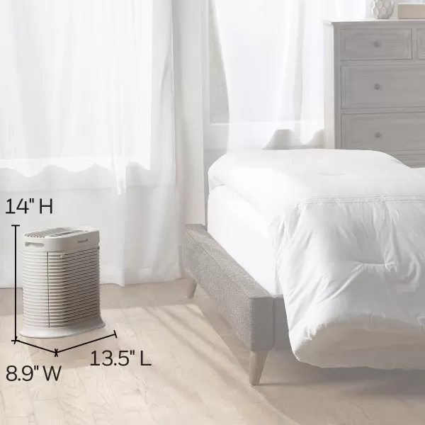 Honeywell HPA104 HEPA Air Purifier for Medium Rooms - Microscopic Airborne Allergen+ Reducer, Cleans Up To 750 Sq Ft in 1 Hour - Wildfire/Smoke, Pollen, Pet Dander, and Dust Air Purifier – White