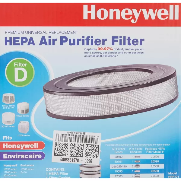 Honeywell HRF-D1 Universal HEPA filter, HRF-D1 / Filter )