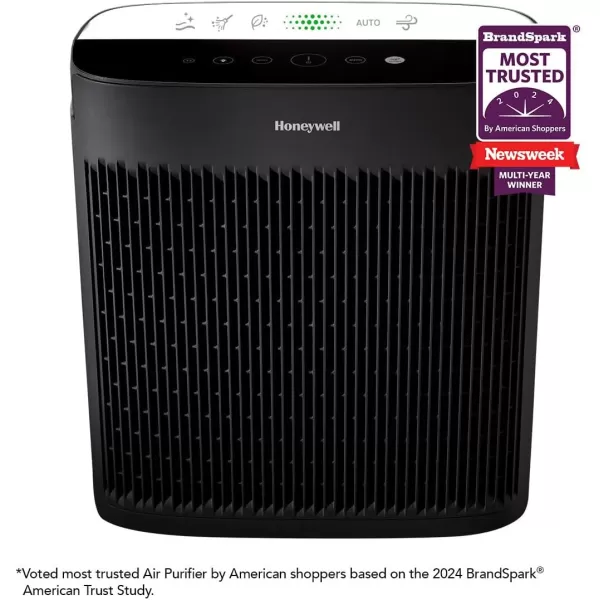 Honeywell InSight HEPA Air Purifier with Air Quality Indicator and Auto Mode, Large Rooms, Bedrooms, Home , Black - Reduces Airborne Allergens, Smoke, Dust, Pollen, Pet Dander, HPA5200B