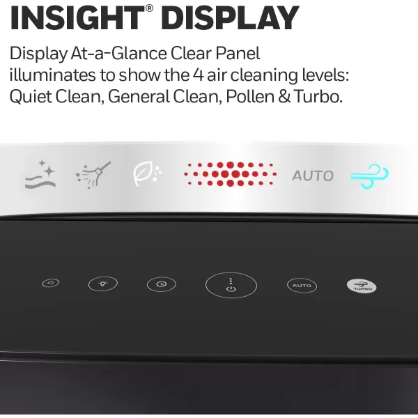 Honeywell InSight HEPA Air Purifier with Air Quality Indicator and Auto Mode, Large Rooms, Bedrooms, Home , Black - Reduces Airborne Allergens, Smoke, Dust, Pollen, Pet Dander, HPA5200B