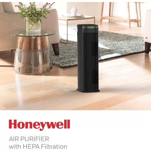 Honeywell InSight HEPA Air Purifier with Air Quality Indicator and Auto Mode, Large Rooms, Bedrooms, Home , Black - Reduces Airborne Allergens, Smoke, Dust, Pollen, Pet Dander, HPA180B