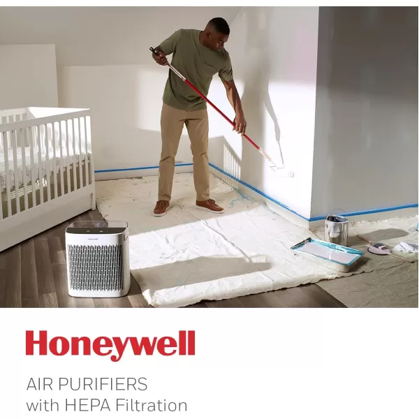 Honeywell InSight HEPA Air Purifier with Air Quality Indicator and Auto Mode, Large Rooms, Bedrooms, Home , Black - Reduces Airborne Allergens, Smoke, Dust, Pollen, Pet Dander, HPA5200B