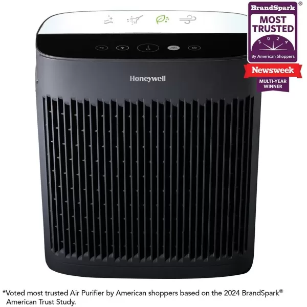 Honeywell InSight HEPA Air Purifier with Air Quality Indicator and Auto Mode, Large Rooms, Bedrooms, Home , Black - Reduces Airborne Allergens, Smoke, Dust, Pollen, Pet Dander, HPA5200B