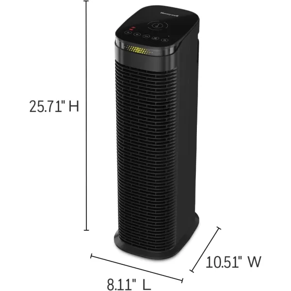 Honeywell InSight HEPA Air Purifier with Air Quality Indicator and Auto Mode, Large Rooms, Bedrooms, Home , Black - Reduces Airborne Allergens, Smoke, Dust, Pollen, Pet Dander, HPA180B
