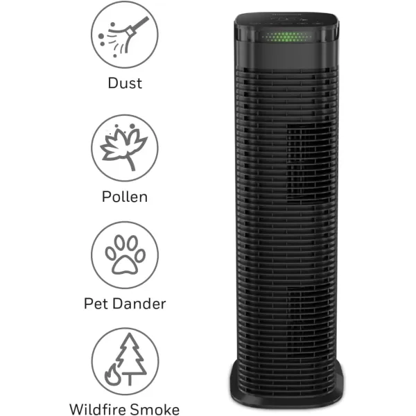 Honeywell InSight HEPA Air Purifier with Air Quality Indicator and Auto Mode, Large Rooms, Bedrooms, Home , Black - Reduces Airborne Allergens, Smoke, Dust, Pollen, Pet Dander, HPA180B