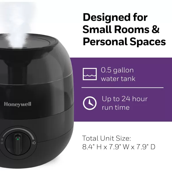 Honeywell Mini Cool Mist humidifier, Easy to Fill and Clean, humidifier for small Bedroom, Kids Rooms, or office. Ultra Quiet Operation and Auto Shut-Off - Rose, HUL525R
