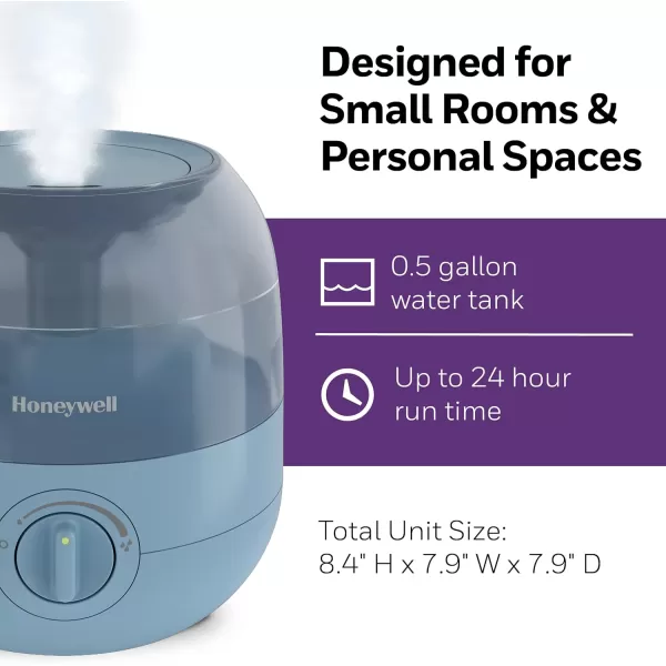 Honeywell Mini Cool Mist humidifier, Easy to Fill and Clean, humidifier for small Bedroom, Kids Rooms, or office. Ultra Quiet Operation and Auto Shut-Off - Rose, HUL525R