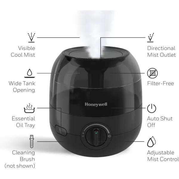 Honeywell Mini Cool Mist humidifier, Easy to Fill and Clean, humidifier for small Bedroom, Kids Rooms, or office. Ultra Quiet Operation and Auto Shut-Off - Rose, HUL525R