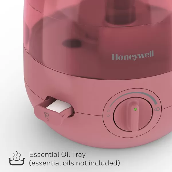 Honeywell Mini Cool Mist humidifier, Easy to Fill and Clean, humidifier for small Bedroom, Kids Rooms, or office. Ultra Quiet Operation and Auto Shut-Off - Rose, HUL525R