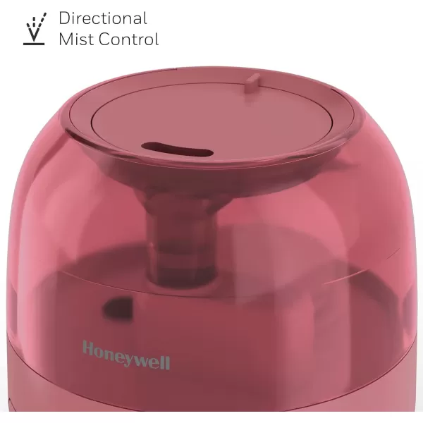 Honeywell Mini Cool Mist humidifier, Easy to Fill and Clean, humidifier for small Bedroom, Kids Rooms, or office. Ultra Quiet Operation and Auto Shut-Off - Rose, HUL525R