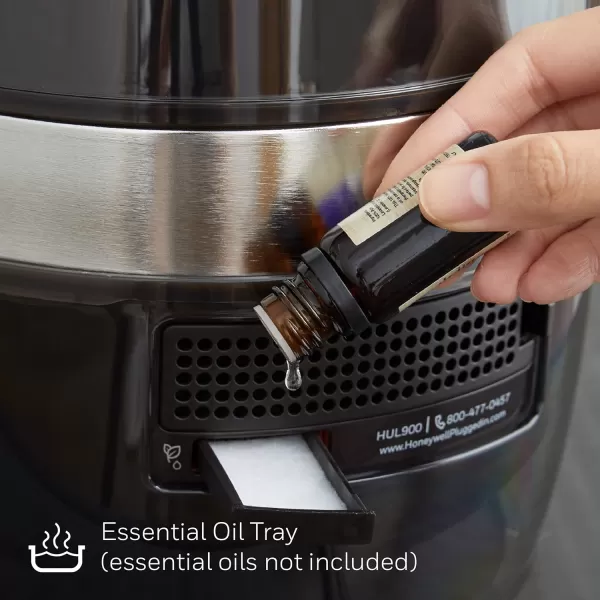 Honeywell Reflection Ultrasonic Cool Mist Humidifier. Cool Mist Top Fill Humidifier for Medium Room, Bedroom, Kids Room, and Office. Helps relieve cough and congestion - Black, HUL900B