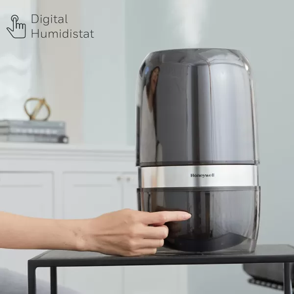 Honeywell Reflection Ultrasonic Cool Mist Humidifier. Cool Mist Top Fill Humidifier for Medium Room, Bedroom, Kids Room, and Office. Helps relieve cough and congestion - Black, HUL900B
