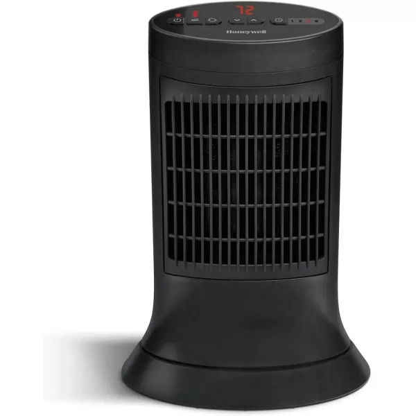 Honeywell Safeguard Motion Sensor Ceramic Space Heater, Large Room, Black –Ceramic Heater with Two Heat Settings and Slim Tower Design