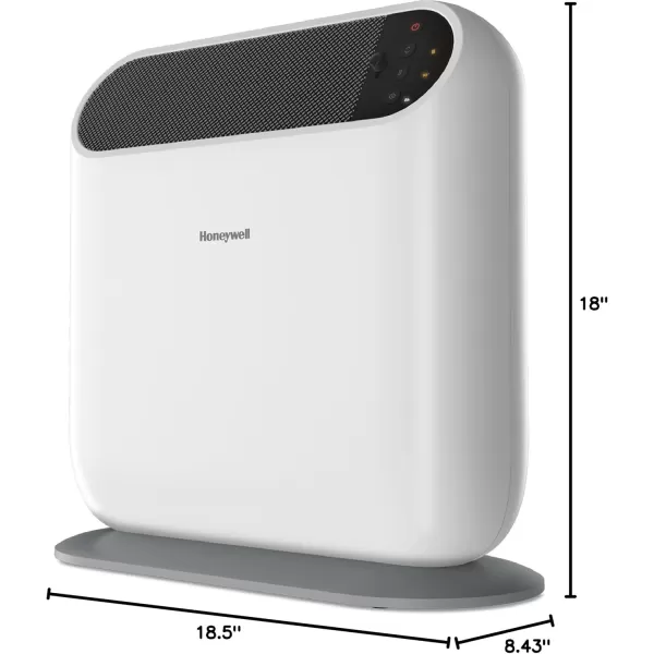 Honeywell ThermaWave 6 Ceramic Technology Space Heater for indoor use. 1500W Heater with Programmable Thermostat with timer options for Bedroom, Rooms or Home - White