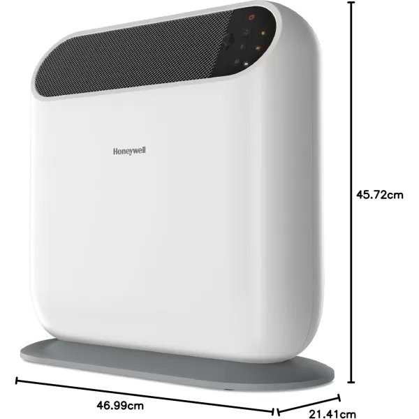 Honeywell ThermaWave 6 Ceramic Technology Space Heater for indoor use. 1500W Heater with Programmable Thermostat with timer options for Bedroom, Rooms or Home - White