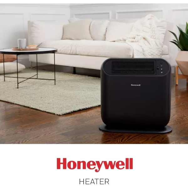 Honeywell ThermaWave 6 Ceramic Technology Space Heater for indoor use. 1500W Heater with Programmable Thermostat with timer options for Bedroom, Rooms or Home - White