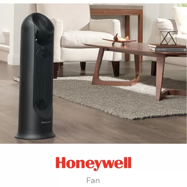 Honeywell TurboForce Tower Fan, 2-in-1 Fan with 6 speeds, quiet operation, and honeywell quality. Stylish Tower Fan for home, room, bedroom or home office - Black, HYF500