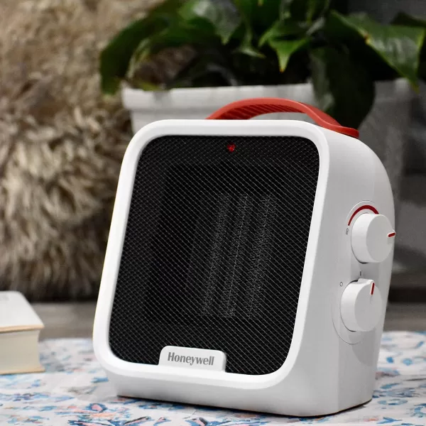 Honeywell UberHeat 5 Ceramic Space Heater for Small Rooms, White