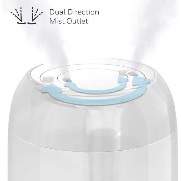 Honeywell Ultra Comfort Cool Mist Humidifier, White Cool Mist Humidifier for Bedroom, Room or Office. Easy to use, ultra-quiet operation for kids or baby humidifier, HUL545W
