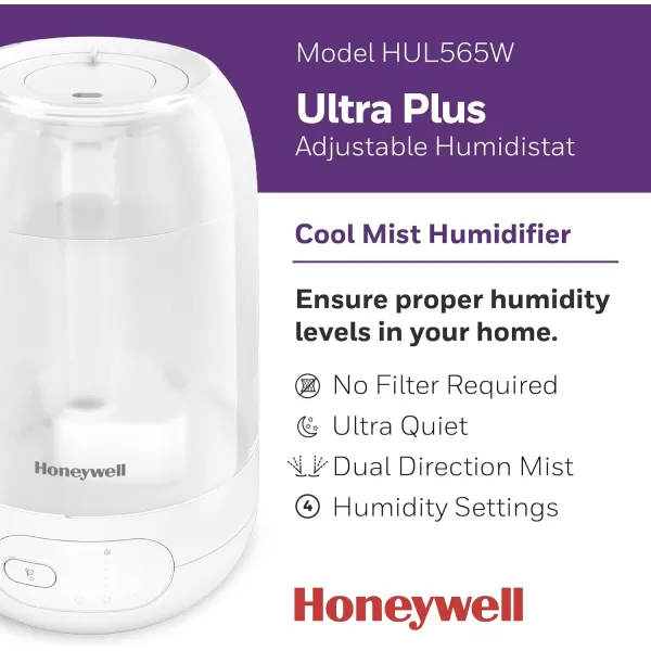 Honeywell Ultra Plus Cool Mist Humidifier, White – Cool Mist Humidifier for Large Rooms
