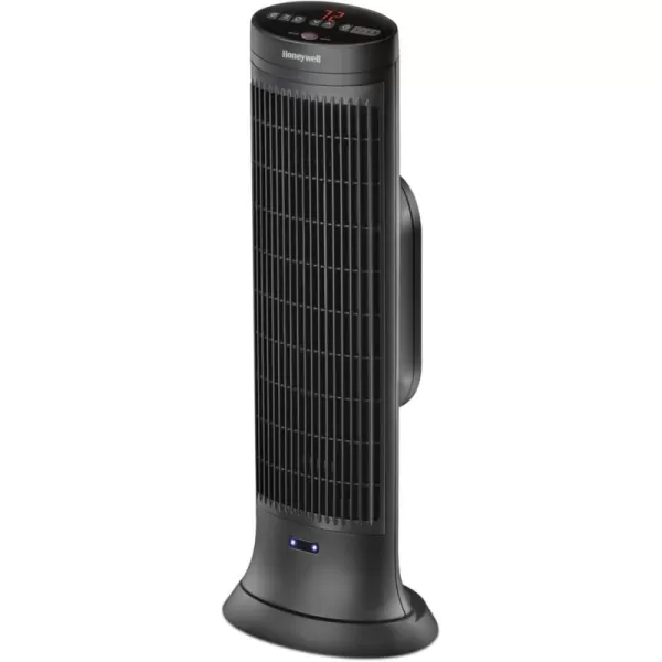 Honeywell Safeguard Motion Sensor Ceramic Space Heater, Large Room, Black –Ceramic Heater with Two Heat Settings and Slim Tower Design)
