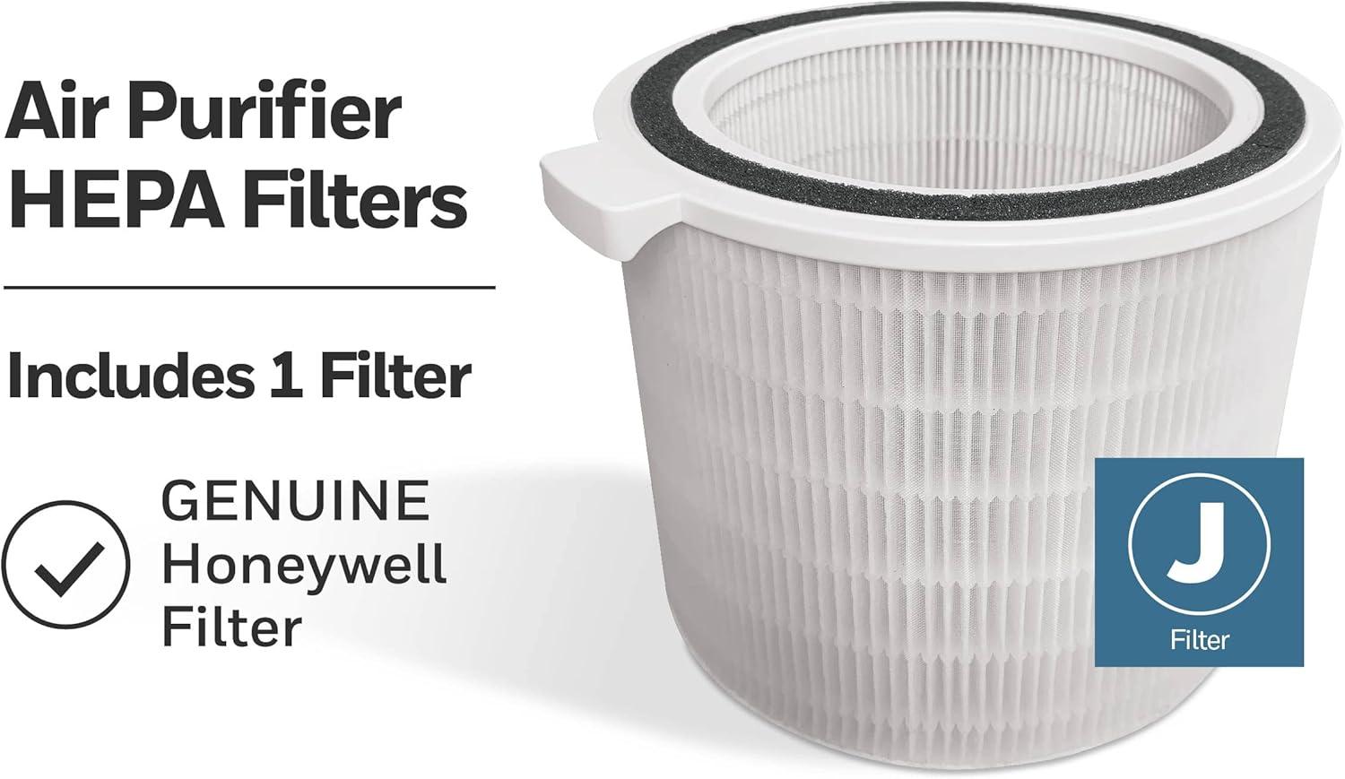 imageHoneywell HEPA Air Purifier Filter Air Filter for Airborne Allergens Wildfire Smoke Dust Pet Dander Pollen ampamp More 1 Pack J HEPA Filter for Honeywell HP1830 Air Purifiers HRFJ830