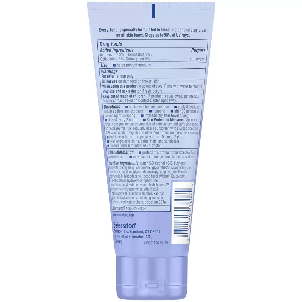 Coppertone Every Tone Sunscreen Lotion SPF 50 Lightweight Rubs on Clear Sunscreen for All Skin Tones Formulated with Nourishing Vitamin E 7 Fl Oz Tube