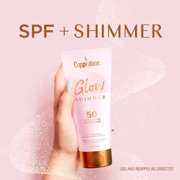 Coppertone Glow with Shimmer Sunscreen Lotion Broad Spectrum SPF 50 Sunscreen 5 Fl Oz