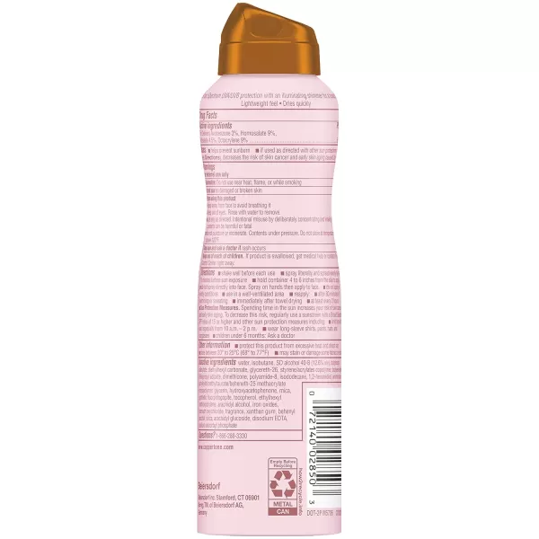 Coppertone Glow with Shimmer Sunscreen Spray Water Resistant  Broad Spectrum SPF 50 5 OzSPF 50