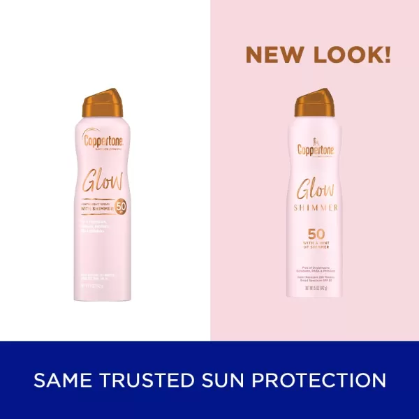 Coppertone Glow with Shimmer Sunscreen Spray Water Resistant  Broad Spectrum SPF 50 5 OzSPF 50