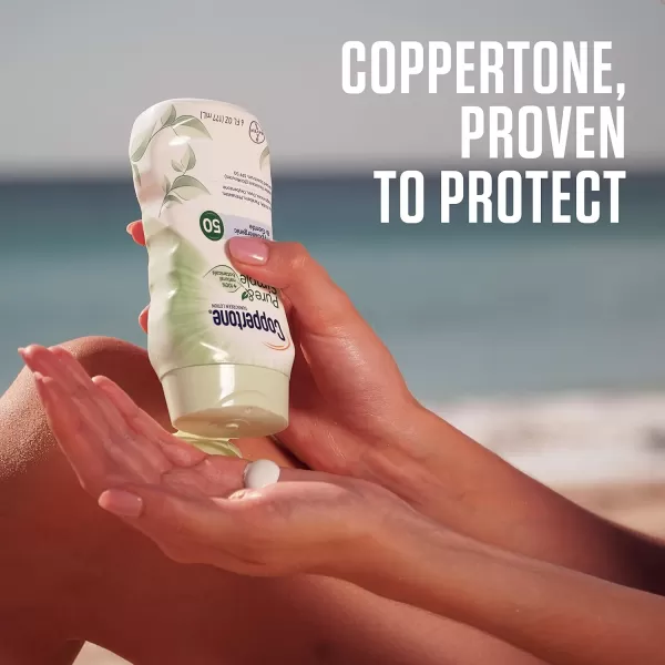 Coppertone Pure ampamp Simple Baby SPF 50 Face Sunscreen Lotion Zinc Oxide Mineral Sunscreen Tear Free Sunscreen for Face Travel Size 2 Ounce