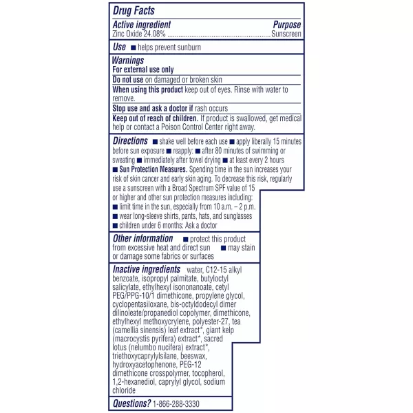 Coppertone Pure and Simple Sunscreen Lotion SPF 50 Broad Spectrum Sunscreen with Zinc Oxide 6 Oz