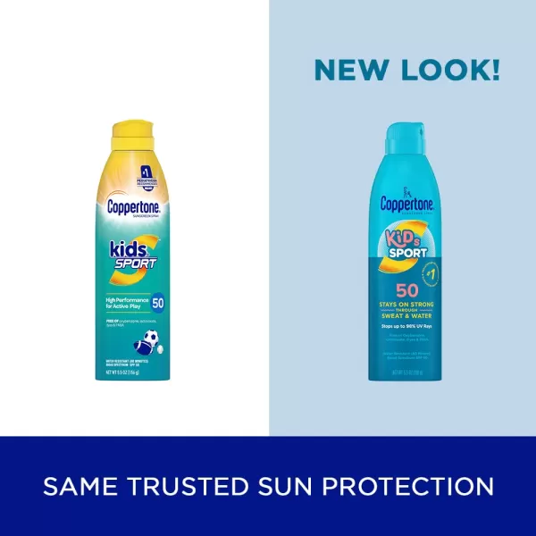 Coppertone SPORT Kids Sunscreen Spray SPF 50 Water Resistant Continuous Spray Sunscreen for Kids Broad Spectrum Sunscreen SPF 50 55 Oz Spray55 Ounce Pack of 1