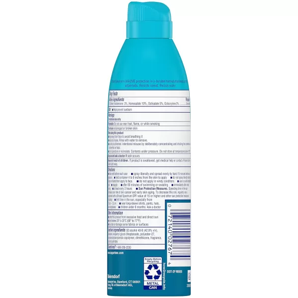 Coppertone SPORT Kids Sunscreen Spray SPF 50 Water Resistant Continuous Spray Sunscreen for Kids Broad Spectrum Sunscreen SPF 50 55 Oz Spray55 Ounce Pack of 1