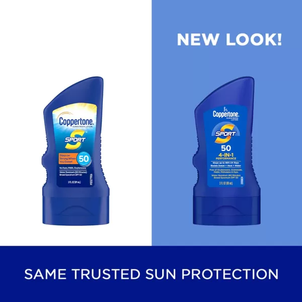 Coppertone SPORT Sunscreen Lotion SPF 50 Water Resistant Sunscreen Broad Spectrum SPF 50 Sunscreen Bulk Sunscreen Pack 3 Fl Oz Bottle 12 Count  Pack of 218 Fl Oz Pack of 2