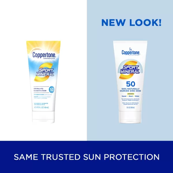 Coppertone SPORT Sunscreen Lotion SPF 50 Zinc Oxide Mineral Sunscreen Water Resistant Body Sunscreen SPF 50 5 Fl Oz Tube5 Fl Oz Pack of 1